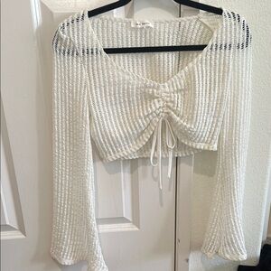White Knit Women's Top